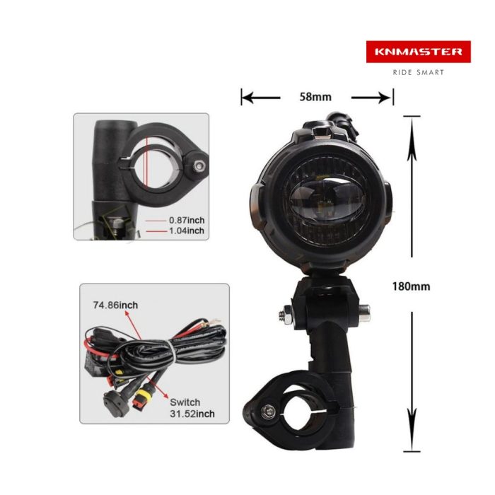 Knmaster Shark Y 22W BMW Motosiklet Led Sis Farı - Görsel 3