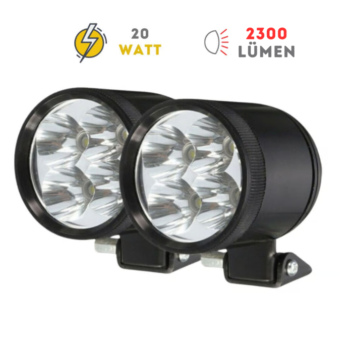 Knmaster Cheetah S 20W Çakarlı Motosiklet Led Sis Farı