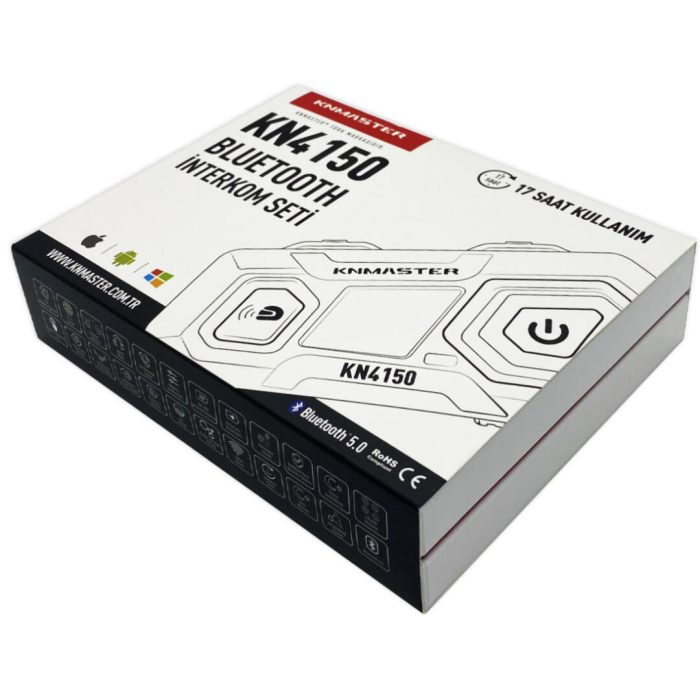 Knmaster KN4150 Motosiklet Kask İnterkom Bluetooth Intercom Kulaklık Seti - Görsel 6