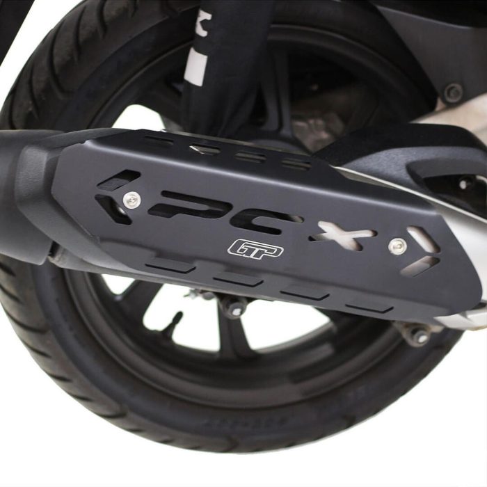 GP Kompozit Honda PCX 125 / 150 2018-2023 Uyumlu Egzoz Koruma Kapağı Siyah GP09330200101877 - Görsel 2