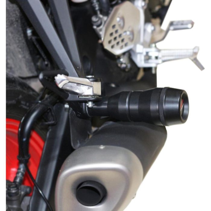 GP Kompozit Yamaha MT-25 2015-2022 Uyumlu Egzoz Koruma Takozu Siyah GP19140200101511 - Görsel 2