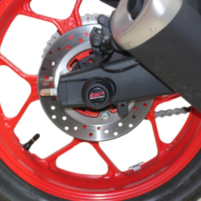 GP Kompozit Yamaha MT-25 2015-2023 Uyumlu Ön ve Arka Aks Koruma Takozu Seti Siyah GP19140300100492 - Görsel 5