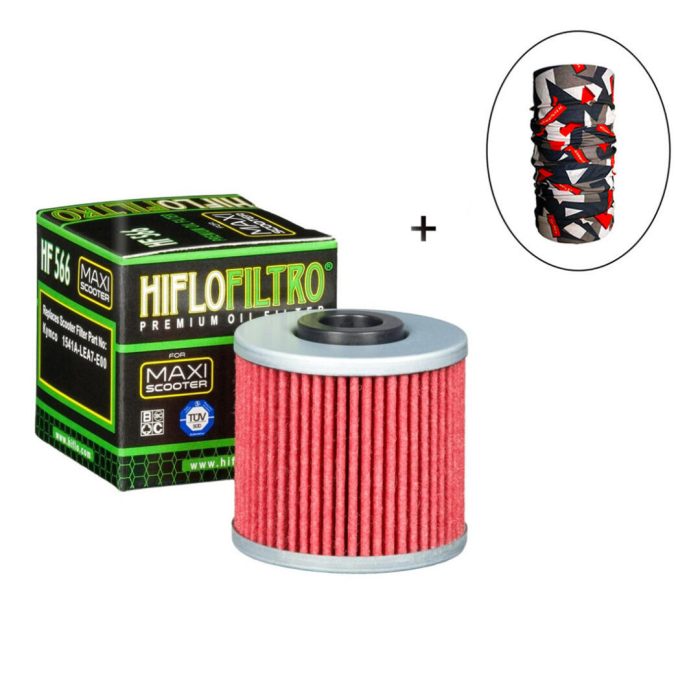 HİFLO HF 566 YAĞ FİLTRESİ + Knmaster Bandana Hediyeli (STOK SORARAK ALINIZ)