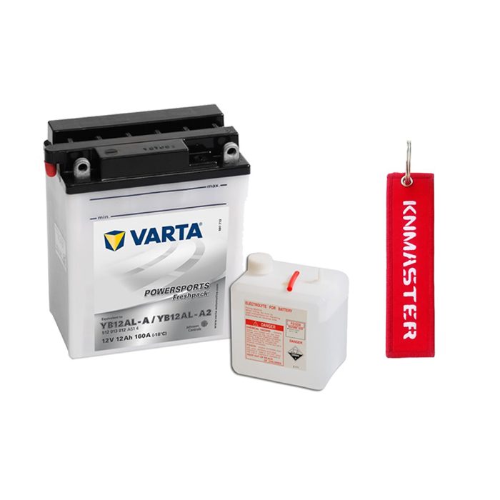 Varta YB12AL-A2 Motosiklet Aküsü + KNMASTER ANAHTARLIK