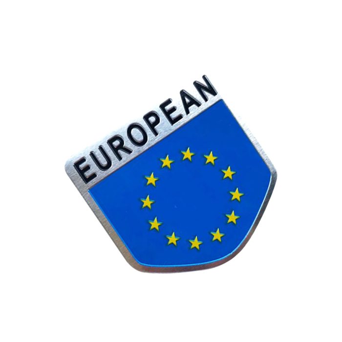 k3619 Avrupa Birligi Bayragi Tasarimli Aluminyum Arma Sticker Etiket