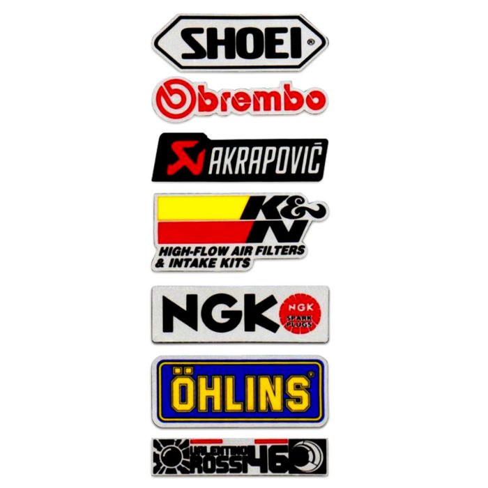 Motosiklet Karışık Sponsor Marka Sticker Etiket Takımı