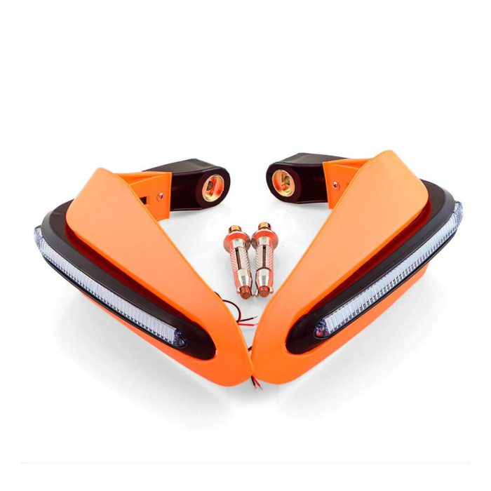 Knmaster Evrensel Motosiklet Led Sinyalli Elcik Koruma Turuncu - Görsel 2