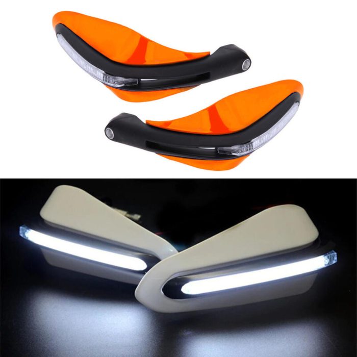 Knmaster Evrensel Motosiklet Led Sinyalli Elcik Koruma Turuncu - Görsel 3