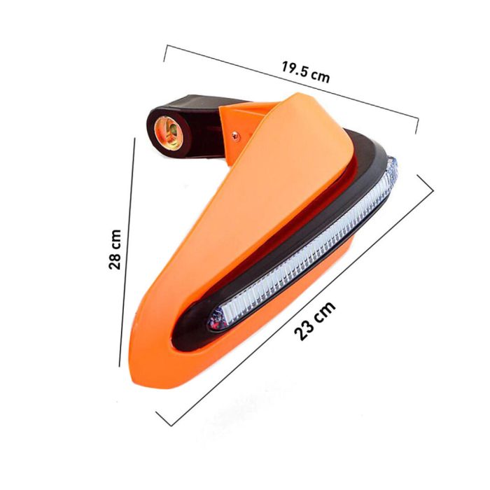 Knmaster Evrensel Motosiklet Led Sinyalli Elcik Koruma Turuncu - Görsel 5