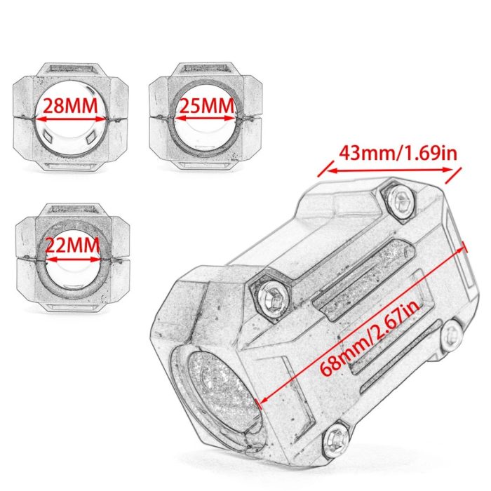 Knmaster Motosiklet Koruma Demiri Takozu Koruma Plastiği (22, 25, 28mm Çap) - Görsel 6