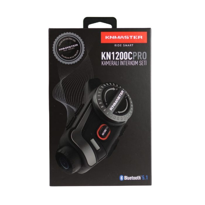 KNMASTER KN1200C Kameralı Motosiklet Kask İnterkom Bluetooth Intercom Kulaklık Seti - Görsel 8