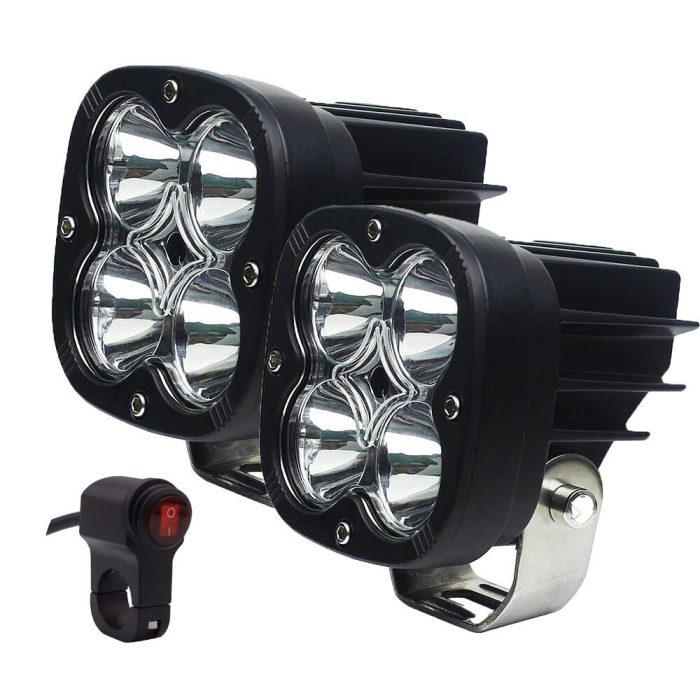 Knmaster Fox 40W Motosiklet Sis Farı Takımı - Düğmeli