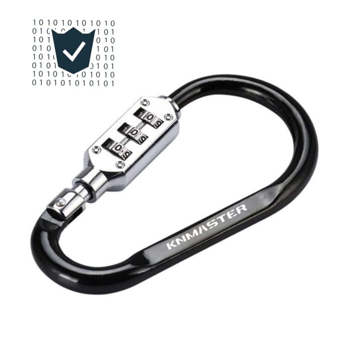Knmaster LOCK 100 Şifreli Karabina Çok Amaçlı Motosiklet Kask Kilidi - Görsel 2