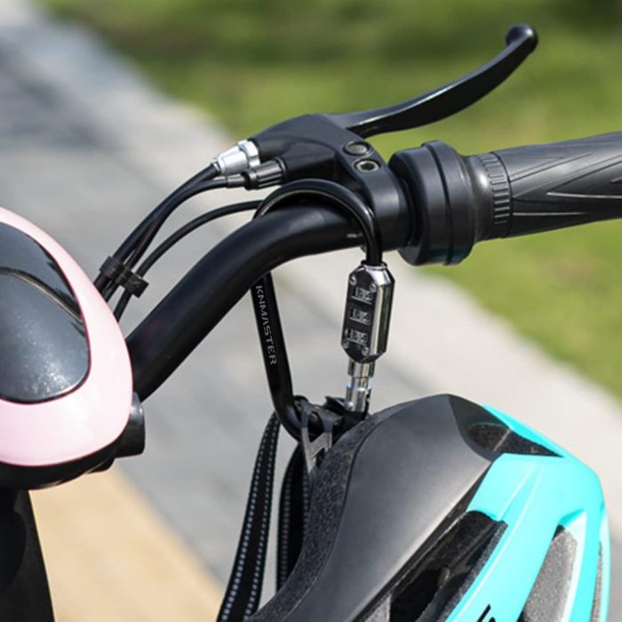 Knmaster LOCK 100 Şifreli Karabina Çok Amaçlı Motosiklet Kask Kilidi - Görsel 4