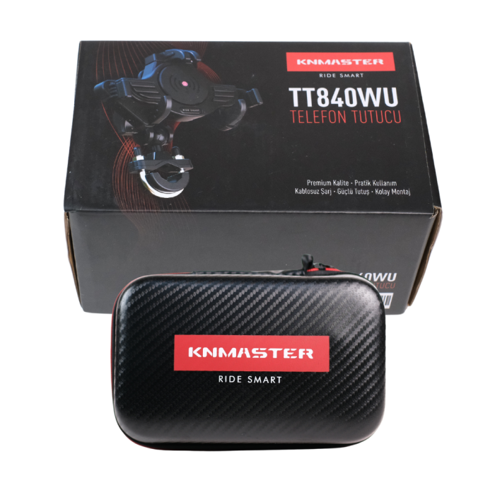 KNMASTER TT-840WU Titreşim Engelleyicili Kablosuz Şarjlı Tüm Motosikletlere Uyumlu Telefon Tutucu - Görsel 4