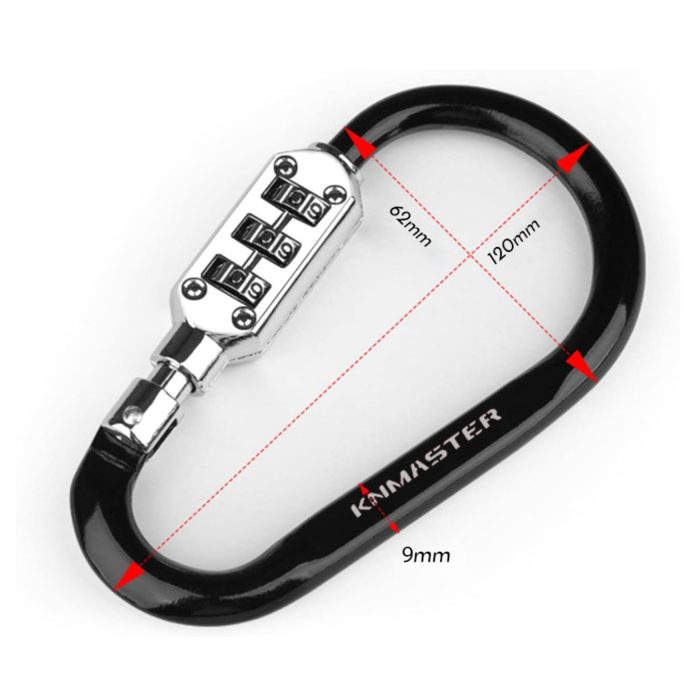 Knmaster LOCK 100 Şifreli Karabina Çok Amaçlı Motosiklet Kask Kilidi - Görsel 5