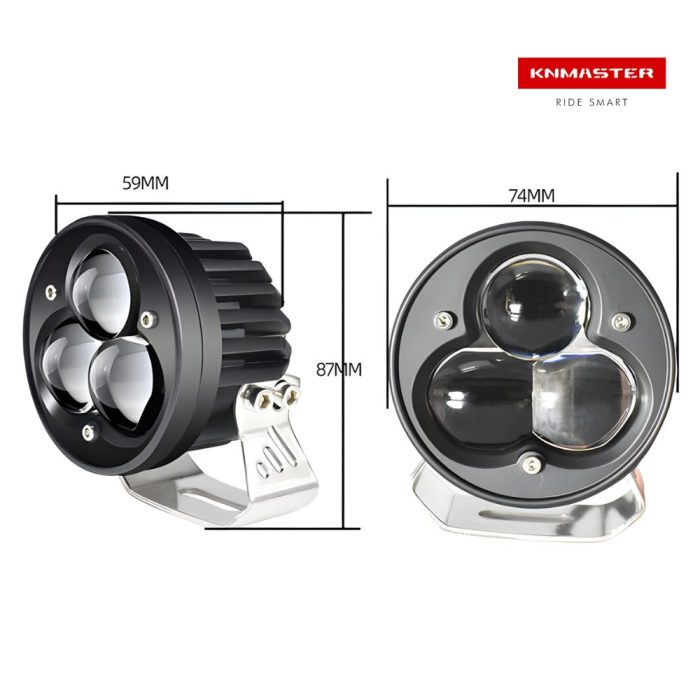 Knmaster Triplebird 34W Çift Renkli Motosiklet Led Sis Farı - Görsel 5
