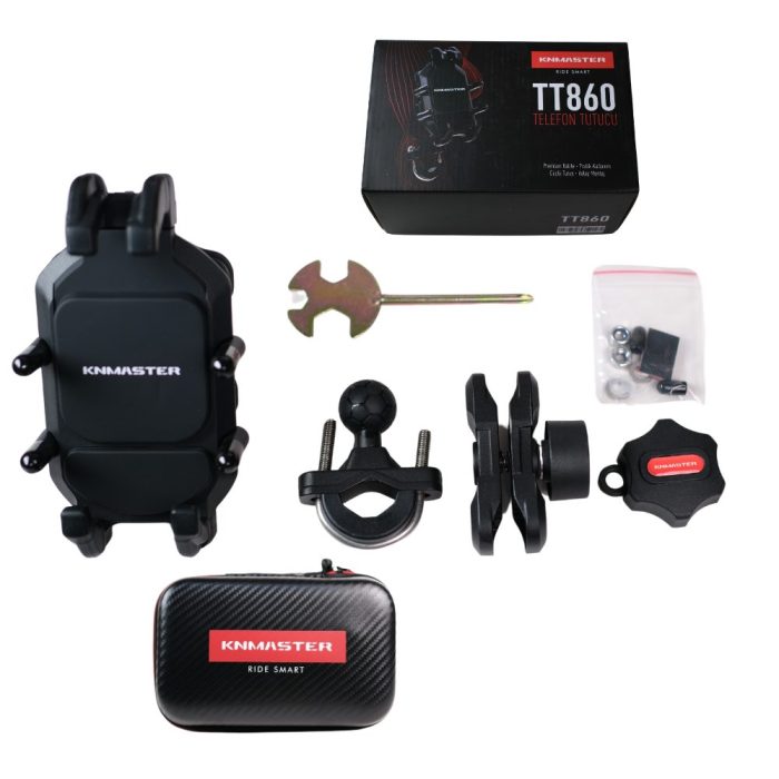 Knmaster TT-860 Titreşim Engelleyicili Tüm Motosikletlere Uyumlu Telefon Tutucu - Görsel 5