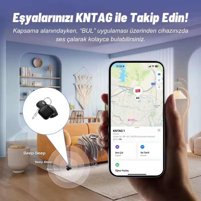 KNMASTER KNTAG 1 - Akıllı Takip Cihazı - Görsel 7