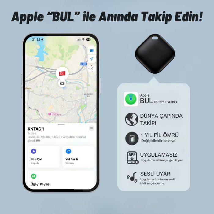 KNMASTER KNTAG 1 - Akıllı Takip Cihazı - Görsel 6